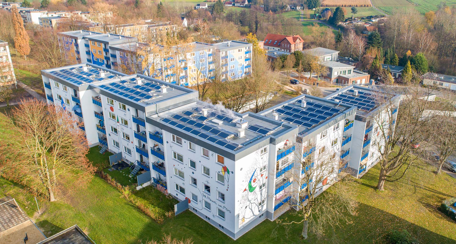 Solaranlage auf Mehrfamilienhaus